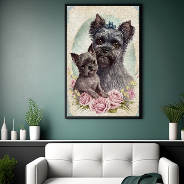 Mütter Tag Niedlich Affenpinscher Hund Mama Poster (Von Creator hochgeladen)