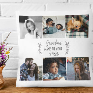 Mutter-Tag Oma-Sake Familie Foto Collage Kissen
