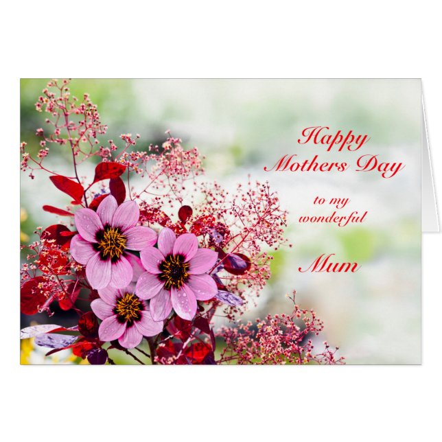 Mütter Tag Rosa Blume (Vorderseite (Horizontal))