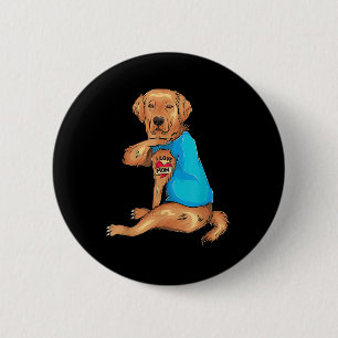 Mütter Tag Tattoo I Liebe Mama Golden Retriever Button