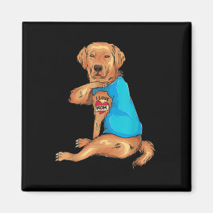 Mütter Tag Tattoo I Liebe Mama Golden Retriever Magnet