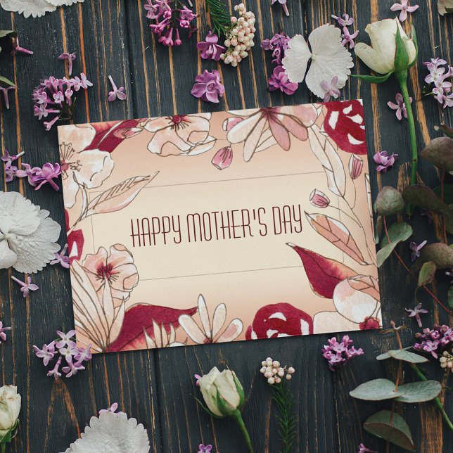 Mütter-Tag zum Thema Warme Blume Karte (Von Creator hochgeladen)