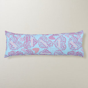 Mutter Tage Herz 01.Pink Lblue BG Seitenschläferkissen