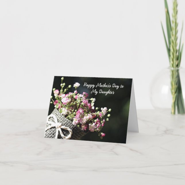 MUTTER-TAGESKARTE FÜR TOCHTER DANKESKARTE (Vorderseite)