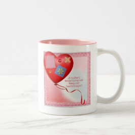 Mutter TLC Herzballon Zweifarbige Tasse