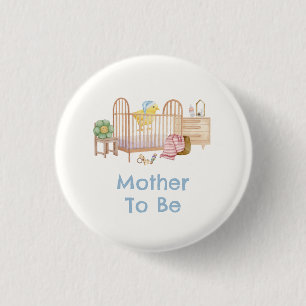 Mutter-To-Be Blau-Nursery-Spielzeug Hühner-Baby-Sh Button