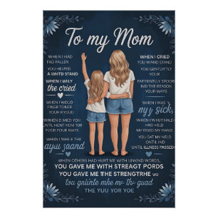 Mutter-Tochter-Bindung-Kunstposter – Sentimentale Poster