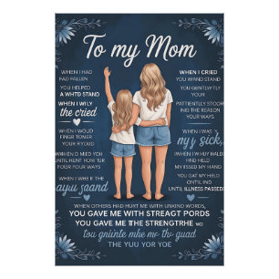 Mutter-Tochter-Bindung Kunstposter – Sentimentales Fotodruck