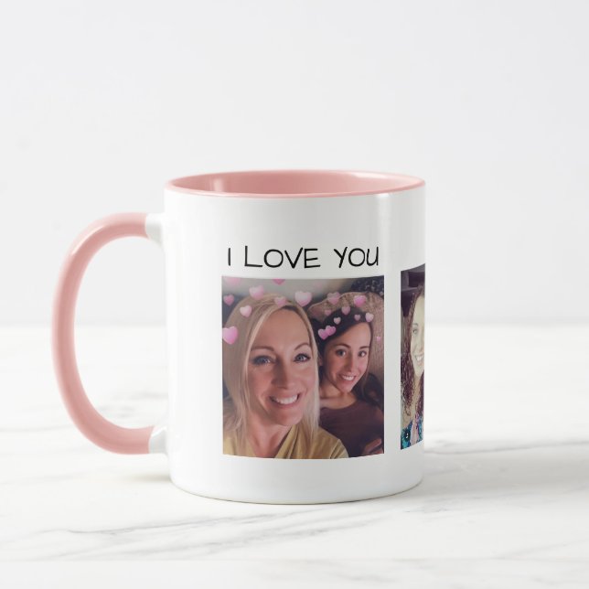 Mutter Tochter Custom Foto Collage Tasse (Links)