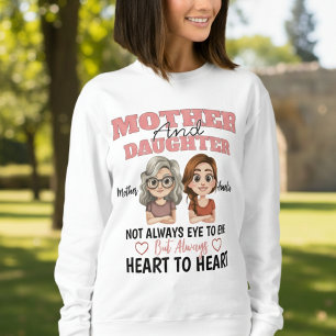 Mutter-Tochter-Herzen über Distanz verbunden Sweatshirt