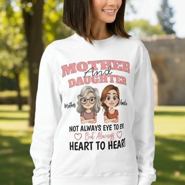 Mutter-Tochter-Herzen über Distanz verbunden Sweatshirt (Von Creator hochgeladen)