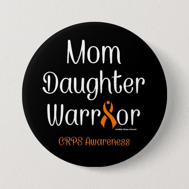 Mutter Tochter Kriegerin...CRPS Button (Vorderseite)
