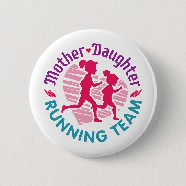 Mutter-Tochter-Laufteam Button (Vorderseite)