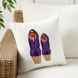 Mutter, Tochter, Mutter, Tag, Geschenk, Kissen