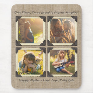 Mutter-Tochter personalisiertes Instagram Mousepad