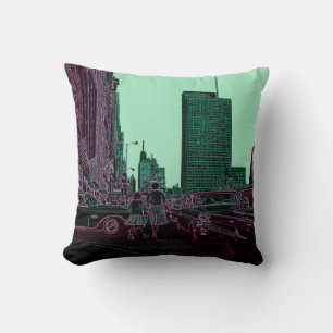 Mutter Tochter Shopping Michigan Ave Chicago 1961 Kissen