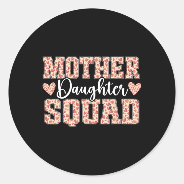 Mutter Tochter Squad Mama passt Mutter Tochter Runder Aufkleber (Vorderseite)