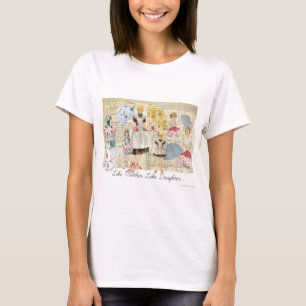 Mutter-Tochter-Vintager Schürze-T - Shirt