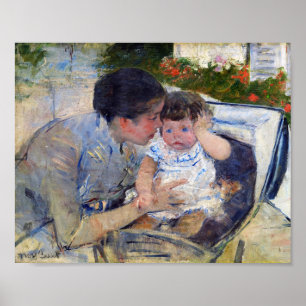 Mutter tröstet das Baby, Mary Cassatt Poster