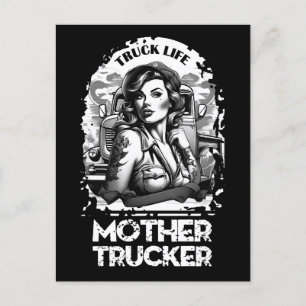 Mutter Trucker Postkarte