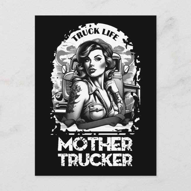 Mutter Trucker Postkarte (Vorderseite)