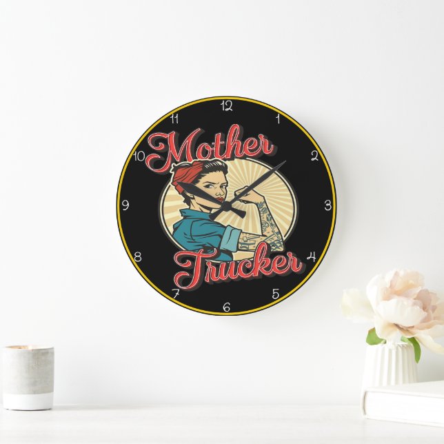Mutter Trucker: Rosie The Riveter Große Wanduhr (Zuhause)