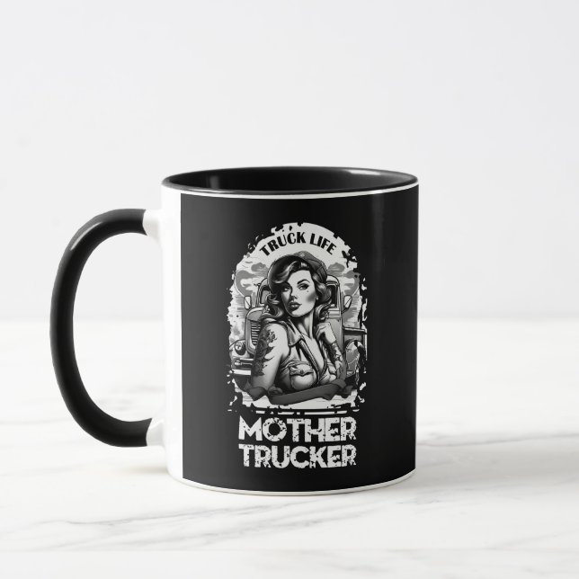 Mutter Trucker Tasse (Links)