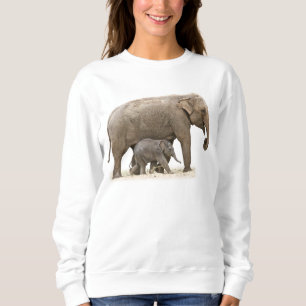Mutter-u. Baby-Elefant Sweatshirt