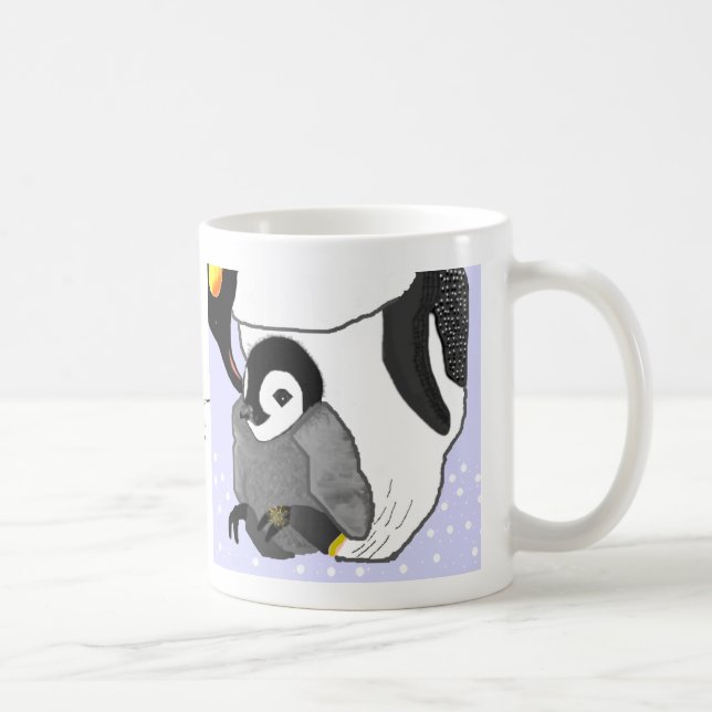 Mutter-u. Baby-Pinguin Tasse (Rechts)