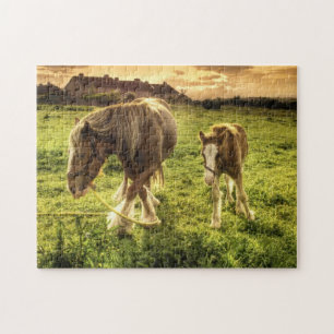 Mutter-u. Fohlen-Pferd Puzzle
