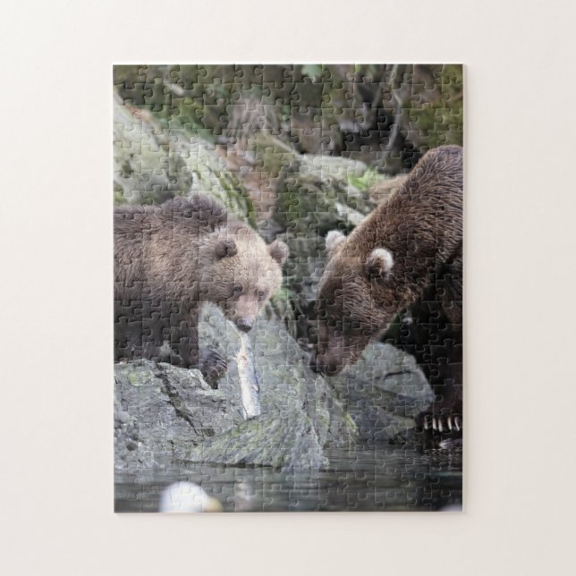 Mutter und Baby Animal Bear Fotografy Animal Puzzle (Vertikal)