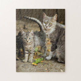 Mutter und Baby Animal Cat Fotografie Tier Puzzle