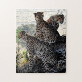 Mutter und Baby Animal Cheetah Fotografie Tier Puzzle