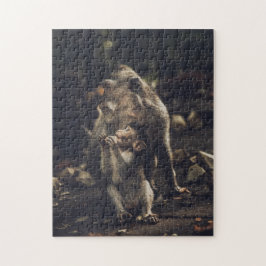 Mutter und Baby Animal Monkey Fotografie Jigsaw Puzzle