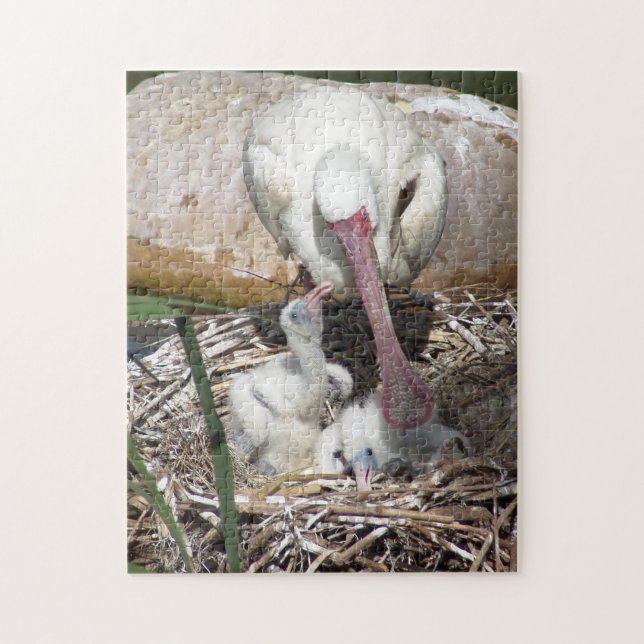Mutter und Baby Birds Puzzle (Vertikal)
