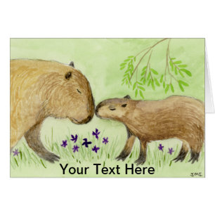 Mutter und Baby Capybara