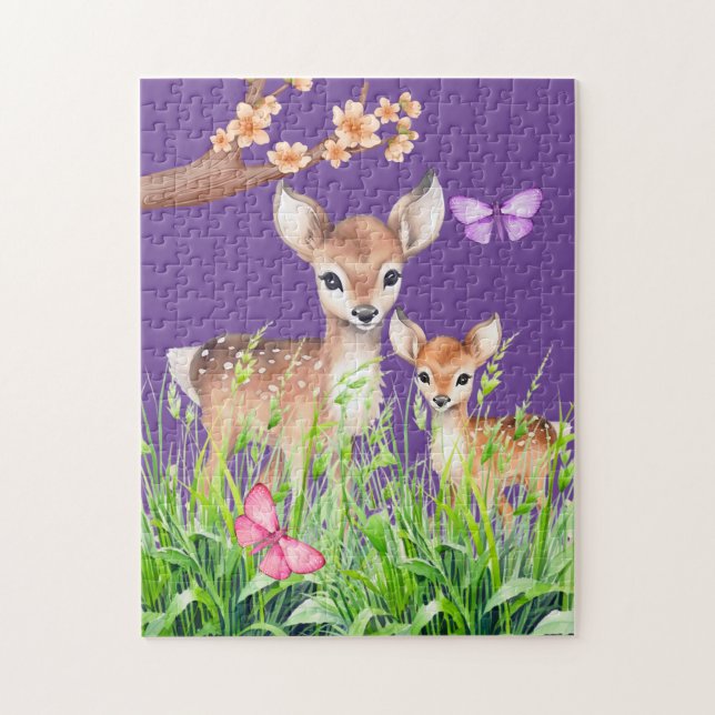 Mutter und Baby Deer Puzzle (Vertikal)