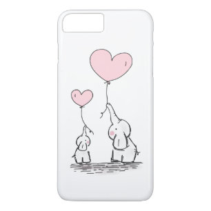 Mutter und Baby-Elefant mit Ballons Case-Mate iPhone Hülle