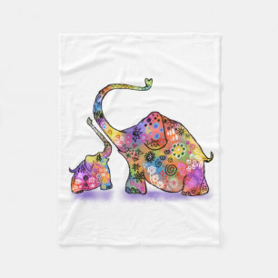 Mutter und Baby Elephant Baby Fleece Blanket