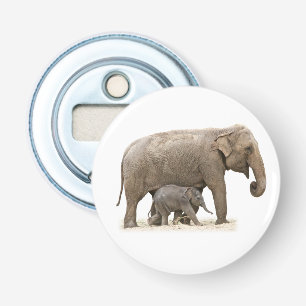 Mutter und Baby Elephant Flaschenöffner