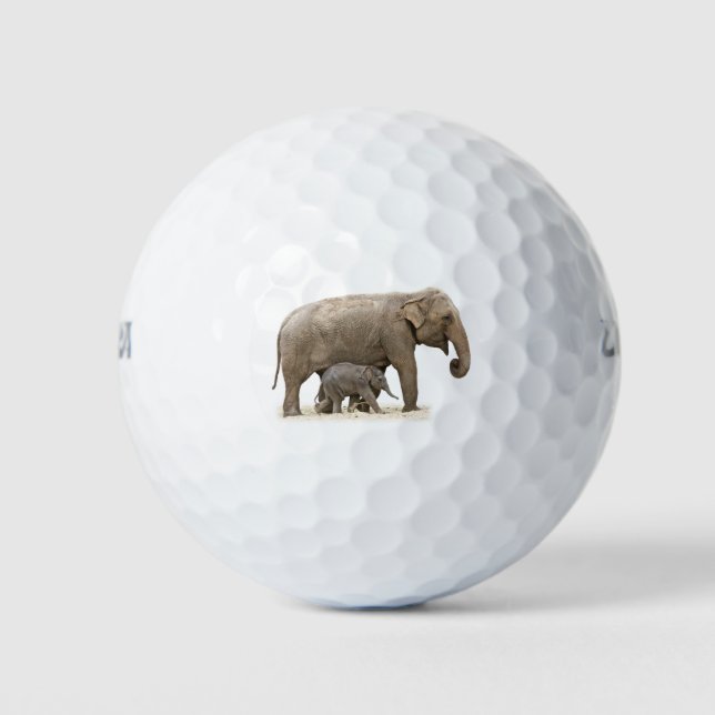 Mutter und Baby Elephant Golfball (Vorderseite)