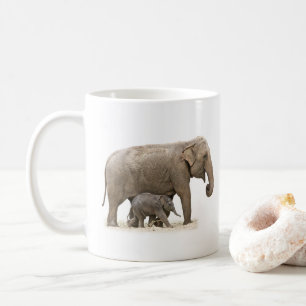 Mutter und Baby Elephant Kaffeetasse