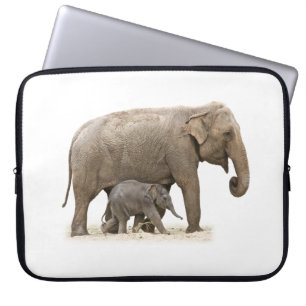 Mutter und Baby Elephant Laptopschutzhülle