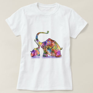Mutter und Baby Elephant T - Shirt