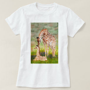 Mutter-und Baby-Giraffen T-Shirt