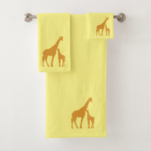 Mutter-und Baby-Giraffen-Tuch-Set Badhandtuch Set