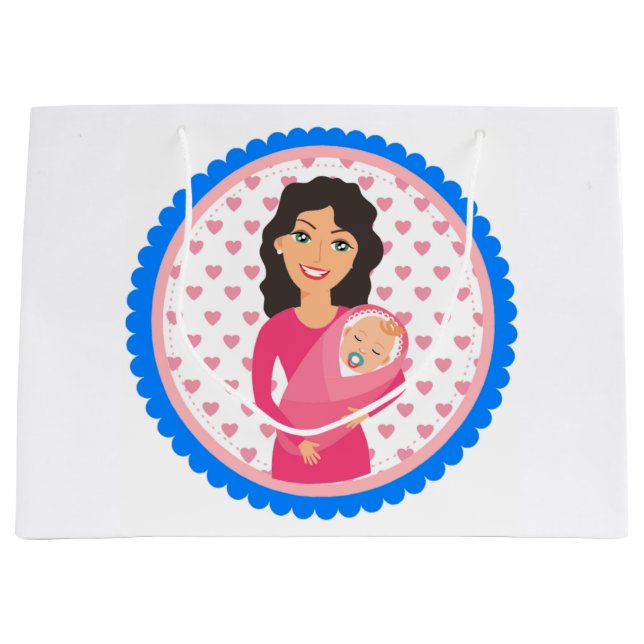 MUTTER UND BABY GROßE GESCHENKTÜTE (Vorderseite)
