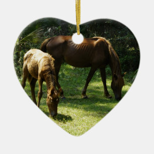 Mutter und Baby Keramik Ornament