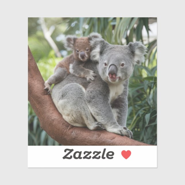 Mutter und Baby Koala Bear Aufkleber (Blatt)