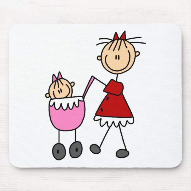 Mutter Und Baby Mauspad (Vorne)